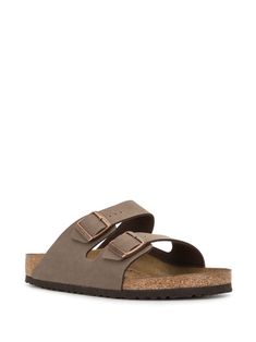 Find BIRKENSTOCK Arizona Flat Sandals on Editorialist. Mocha brown decorative buckle detail open toe slip-on style branded insole flat sole Brown Casual Slides With Adjustable Strap, Light Brown Birkenstocks, Brown Birkenstocks, Birkenstock Suede Arizona, Brown Arizona Birkenstocks, Birkenstock Sandals Arizona, Birkenstock Sandals, Mocha Brown, Birkenstock Arizona