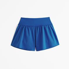 Elevate your workout wardrobe with the Abercrombie & Fitch Women's Ypb Motiontek Hybrid Lined Flounce Short in a captivating Nautical Blue. These high-rise shorts are crafted from our exclusive motionTEK fabric, designed for ultimate flexibility and breathability to keep up with your active lifestyle.

- Size: XXS
- Color: Nautical Blue
- Material: Waistband - Polyester, Elastane
- Gender: Female
- Features: SculptLUX elasticated waistband, interior liner with side and back waistband pockets, cu Sporty Shorts With Wide Waistband, Compressive Blue Activewear With Elastic Waistband, Summer Training Skort With Built-in Shorts, Go-dry High-waisted Shorts For Running, Sporty Blue Skort With Built-in Shorts, Sporty Athletic Shorts With Short Inseam, Go-dry High-waisted Running Shorts, Blue Athleisure Bottoms With Built-in Shorts, Blue Stretch Swim Trunks For Workout