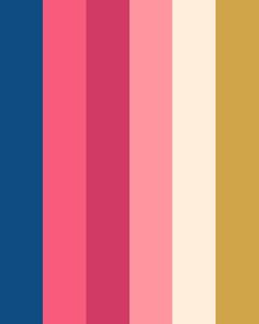 an image of the color scheme for a wallpapered room with pink, yellow and blue