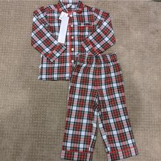 Condition: New With Tags Size Is Xxs 2/3 Red Holiday Loungewear Sets, Red Christmas Pajama Party Set, Red Holiday Bedtime Sets, Red Holiday Sets For Sleepover, Red Cotton Holiday Set, Red Long Sleeve Bedtime Sets, Red Winter Sleepover Sets, J Crew Pajamas, Boys Christmas Pajamas