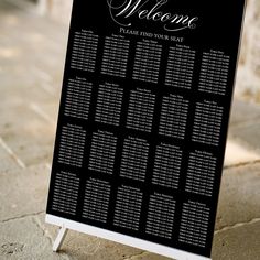 a black and white sign that says welcome to the couple with their names on it