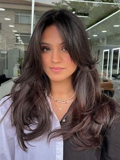 Round Face Hairstyles Long, Bangs For Round Face, Beautiful Hairstyle, Hairstyle Tutorials, Bangs With Medium Hair, Long Bangs