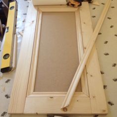 the frame is being made with wood and glue