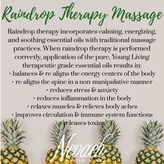 Rain Drop Massage, Raindrop Massage, Raindrop Therapy, Essential Oil Chart, Raindrop Technique, Massage Room, Therapy Room, Massage Techniques, Reflexology