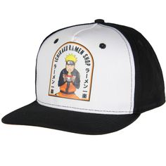 This stylish and comfortable snapback hat shows off your love for the Hidden Leaf Village and the Ichiraku Ramen Shop. It is a must-have accessory for every young ninja enthusiast. This hat features vibrant colors and intricate detailing inspired by Naruto's favorite hangout spot. Designed with the young ninja in mind, this snapback hat ensures a comfortable and adjustable fit for heads of all sizes. Made with durable materials, this hat is built to withstand the challenges of ninja training and White Casual Baseball Cap For Fans, Casual White Baseball Cap For Fans, Casual Snapback Hat For Fan Merchandise, Casual Snapback Hat For Fans, White Snapback Hat For Fan Merchandise, Casual White Trucker Hat For Fans, Ichiraku Ramen Shop, Ichiraku Ramen, Hidden Leaf Village