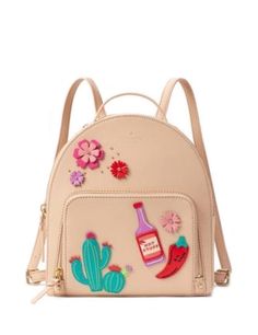 Perfect for any daytime outingInterior: 1 zipped pocket and 1 slip pocketApprox. Dimensions: 9.5" H x 9" W x 4" DFully Lined in Kate Spade Signature FabricTop zip closureColor: CashewStyle# WKRU5295 Kate Spade Backpack Purse, Kate Spade Minnie Mouse, Glitter Backpack, Minnie Mouse Backpack, Kate Spade Backpack, Kate Spade Disney, Quilted Backpack, Medium Backpack, Novelty Bags