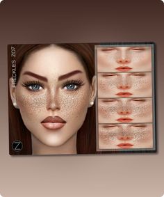 Sims 4 Skins / Skindetail CC: Freckles Z07 By Zenx