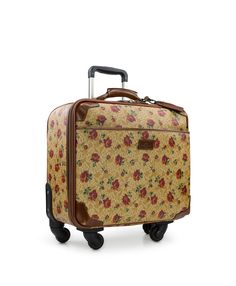 Get ready for your next trip with the Velino Trolley. This carry-on is water-resistant and features a large exterior zip pocket for easy access to your travel accessories. The four 360-degree spinner wheels provide effortless maneuverability. The main zippered compartment opens flat and offers a large padded slip pocket on the door panel. With a retractable telescopic handle, you can use the rear pocket to slip it over the handle of the Vettore Large Trolley. Water-resistant 100% cotton-linen bl Artisan Hand Tooled Travel Bag, Hand Tooled Double Handle Travel Bag, Western Luggage Sets, Multicolor Hand Tooled Travel Bags, Western Hand Tooled Travel Bag, Satchel Backpack, Jewelry Candles, Ocean Jewelry, Leather Denim