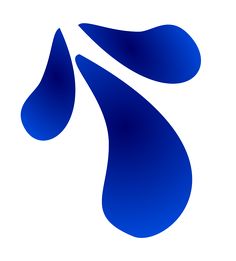 an image of a blue drop logo on a white background with the letter s below it