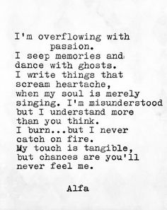 an old poem written in black and white with the words i'm overflowing with