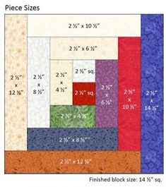 an image of different sizes and colors of fabric for quilts or bedspreads