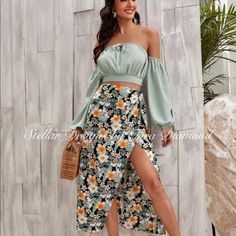 This Is A Gorgeous Printed Maxi Skirt. Popular And Trendy Floral Printed. Vibrant Tropical Feel And Colors. Wrap Style. Bow Tie Waist. High Leg Split For Added Appeal. So Versatile. Flowy And Airy. Boho Style. Printed Maxi Skirt, Leg Split, Upcycled Fashion, Boho Maxi, High Leg, Printed Maxi, Floral Printed, Wrap Style, Boho Style