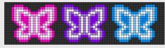 a cross stitch pattern with the letters h and v in different colors, on a black background