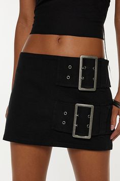 Forever cool Silence + Noise skort in a in a mini style. Designed with a low-rise waistline and a micro skirt featuring double belted buckle detailing across the front with built-in shorts. Only at Urban Outfitters. Features Silence + Noise Sophia double belted micro skort Low rise mini skirt Low rise waistline Micro skirt with double belt & buckle detailing Built-in shorts Zip closure UO exclusive Content + Care 79% Cotton, 20% polyester, 1% spandex Machine wash Imported Size + Fit Model in Bla Low Rise Mini Skirt, Buckle Skirt, Double Buckle Belt, Double Belt, Men's Shoes Accessories, Micro Skirt, Women Men Shoes, Mini Fashion, Staple Pieces