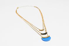 necklace Elegant Blue Clavicle Chain Necklace, Elegant Blue Long Chain Necklace, Elegant Long Blue Chain Necklace, Blue Long Necklace With Adjustable Chain, Elegant Blue Charm Necklace With Adjustable Chain, Blue Pendant Chain Necklace With Clavicle Chain, Blue Pendant Clavicle Chain Necklace, Blue Pendant Chain Necklace With Adjustable Chain, Blue Pendant Jewelry With Adjustable Chain