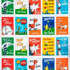 the dr seuss book collection is on display