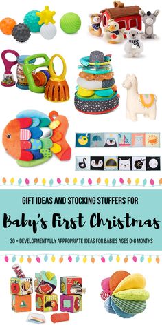 baby's first christmas gift ideas and stocking stuff for babies to play with