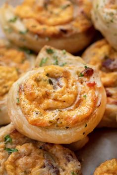 some very tasty looking pastries on top of each other