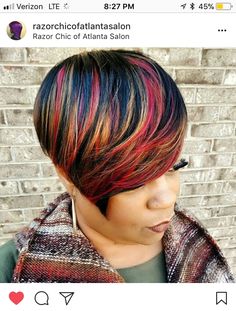 Ebony Hair, Chic Short Hair, Pretty Hair Color, Glam Squad, Funky Hairstyles