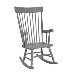 a gray rocking chair on a white background