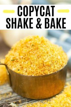 copycat shake and bake recipe with text overlay that reads copycat shake and bake