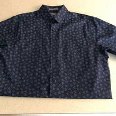 Daniel Cremieux Navy Patterned Short Sleeve Shirt New Without Tags (Never Worn) Excellent Condition! Size: M Button Down Collar Front Left Pocket (No Button) Back Fold Pleat 100% Cotton Navy Shirt For Business Casual Spring, Navy Shirt For Business Casual In Spring, Navy Shirt For Business Casual Spring Occasion, Navy Business Casual Shirt For Spring, Navy Business Casual Shirt, Navy Casual Shirt For Business Casual, Navy Tops With Button Closure For Business Casual, Navy Button-up Business Casual Shirt, Spring Navy Shirt With Button Closure