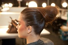 How To: 7 Steps by Aveda.  Updo with mini-crimper detailing by Antoinette Beenders for Aveda at Christian Siriano Fashion Week High Ponytail Editorial, Nyfw Backstage, 2011 Runway, Drops Of Jupiter, Aveda Hair, Project Runway, Beauty School, Christian Siriano