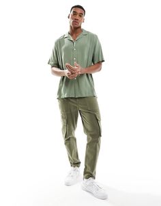 Shirts by ASOS DESIGN Brb, adding to basket Camp collar Button placket Short sleeves Relaxed fit Revere Collar, Khaki Green, Button Placket, Access Denied, Latest Trends, Asos, Online Shopping, Short Sleeves, Relaxed Fit