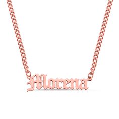 This dainty name plate necklace is made by stainless steel. Simple but meaningful as a birthday gift for friends or self! The name pendant can be fully customized to your desire style with various font choices. Numbers or letters are both available for customization. Font Styles Names, Name Plate Necklace, Catchy Names, English Fonts, Phone Items, Old English Font, Necklace Name, Name Pendant, Font Names