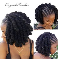 Dreads Bob Style, Tension Free Loc Styles, Cork Screw Hairstyles, Bob With Locs, Vacation Loc Styles, Pipe Cleaner Loc Styles, Loc Knots Styles