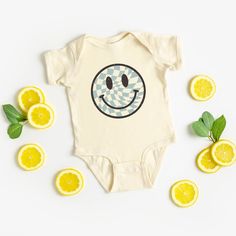 The perfect bodysuit for your perfect baby! These short sleeve bodysuits have 3 snap closure and double needle ribbed binding on neck, shoulders, sleeves, and leg openings. Machine wash cold, inside out. Air dry or tumble dry low. Fitted Short Sleeve Playful Onesie, Unisex Short Sleeve Bodysuit For Summer Playtime, Unisex Short Sleeve Bodysuit For Spring, Unisex Cotton Short Sleeve Bodysuit For Spring, Spring Playtime Short Sleeve Bodysuit, Unisex Short Sleeve Playful Onesie, Summer Playtime Short Sleeve Bodysuit, Playful Unisex Short Sleeve Onesie, Checker Board