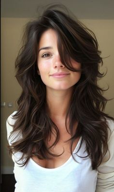 Layered Haircuts For Medium Hair, Haircuts For Wavy Hair, Mom Hairstyles, Stylish Haircuts, Long Brown Hair, Haircuts For Medium Hair, Haircuts For Long Hair