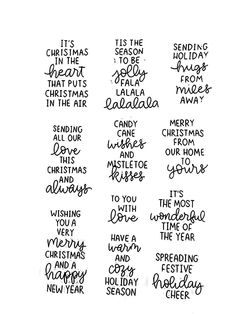 the twelve days of christmas handwritten in black ink on white paper with words written below