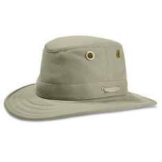 Tilley T5 Cotton Duck Hat in Khaki#colour_khaki-olive Duck Hat, Tilley Hat, Adventure Hat, Hats Collection, Short Person, Duck Fabric, Navy And Khaki, Cotton Hat, Quality Hats