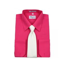 Berlioni Men's Long Sleeve Dress Shirt Tie And Hanky Gift Set Size: 5XL (21-21½) sleeve 38/39.  Color: White.  Gender: male.  Age Group: adult. Bussiness Attire, Fuschia Dress, Dress Shirt And Tie, French Cuff, Shirt Tie, Fuchsia Color, Tie Set, White Tie, Long Sleeve Shirt Dress