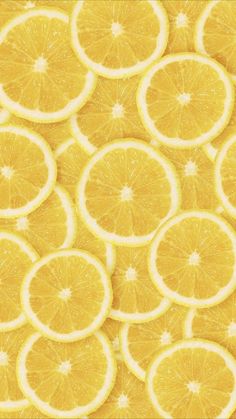 many slices of lemon are arranged in a pattern