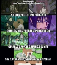 an image of some anime characters with captioning in spanish and english on the same page