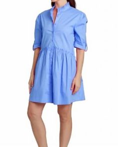 Casual, comfortable and cute! The dress that you'll be reaching for all season long. This adorable Taylor Tillman Cammie Ruffle Shirt Dress is both feminine and classic. The stretch cotton poplin dress has ruffles on the collar and skirt, as well as 3/4 length sleeves and optional roll tabs. The fabric is 97% cotton and 3% spandex. Swap out your accessories and take this plus size dress from workwear to date night in a snap TAYLOR TILLMAN Cammie Ruffle Shirt Dress In French Blue | French Blue | Dresses | Materials & Care Instructions: ['97% Cotton, 3% Spandex', 'Imported'] Casual Cotton Dress With Ruffled Collar, Chic Cotton Shirt Dress With Ruffles, Spring Casual Dress With Ruffled Collar, Casual Spring Dress With Ruffled Collar, Spring Knee-length Shirt Dress With Ruffle Hem, Blue Collared Dress With Ruffles, Cotton Shirt Dress With Ruffles For A Day Out, Casual Shirt Dress With Ruffle Hem For Spring, Spring Ruffled Shirt Dress For Daywear