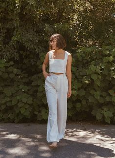 High Waist Linen Trousers – Native Bohème Skirt Linen, Linen Crop Top, High Waist Trousers, Linen Crops, Linen Trousers, High Waisted Trousers, Linen Fabric, Fashion Inspiration, High Waisted Skirt