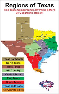 the regions of texas and other states