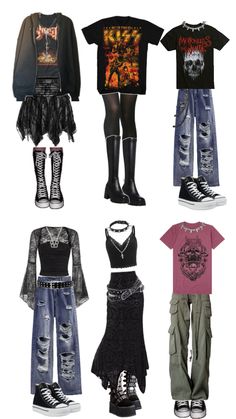 Emo scene goth metalhead outfits clothing Metalhead Outfits, Goth Metalhead, Scene Goth, Scene Outfits, Alt Outfits, Aesthetic Grunge Outfit, Emo Scene, Swaggy Outfits, Goth Outfits