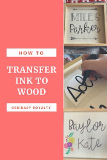 how to transfer ink to wood with cricut scissors and other crafting supplies