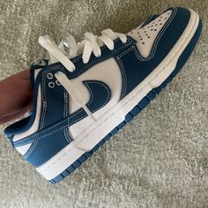 Brand New M8 Blue Dunks! Never Worn Wallpaper Nike, Industrial Blue, Skor Sneakers, Trendy Shoes Sneakers, Dr Shoes, Pretty Shoes Sneakers, All Nike Shoes, Cute Nike Shoes, Fresh Shoes