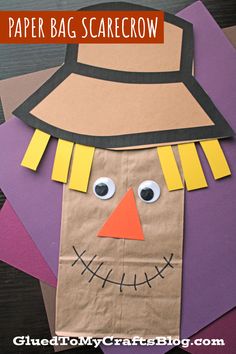 paper bag scarecrow craft for halloween