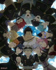 an anime poster with many different avatars