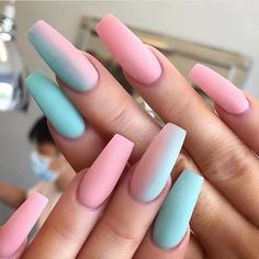 100+ Best Nail Designs Colors for Spring 2019 img 53 Cotton Candy Nails, French Pedicure, Coffin Nails Matte, Super Cute Nails, Summer Nail Art, Colorful Nail, Colorful Nails, Cream Nails