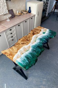 ▶ Fill: Epoxy Resin
▶ Wood: Burl Poplar
▶ Dimensions: 39"x23"x19" / 100 cm x 60 cm x 50 cm
▶ Table legs: metal Resin Art Table, Kitchen Table Wood, River Table, Woodworking Ideas Table, Kitchen Dining Tables, Live Edge Table, Table Dining