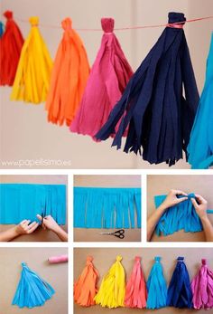 how to make tissue paper tassels