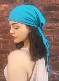 Uptown Girl Headwear brand ❤️ So comfortable airy with volume. Stretchy soft premium stretchy fabric. ❤️ A great gift idea for a colleague, friend or relative ❤️ Comfortable enough to be worn for long periods. All day or all night. ❤️ Many color choices ❤️ Ties are approximately 14 inches ❤️ Stretchy lightweight fabric for comfort ❤️Crafted from quality poly blend jersey knit fine material ❤️Covers & conceals hair ❤️Fits head size circumference 20-24 inches (S M & L) ❤️Back of Scarf is c Adjustable Cheap Headscarf For Spring, Pattern To Make Wrap For Wet Hair., Head Scarf Tying Knit, Cheap Casual Headscarf, Cheap One Size Beach Headscarf, Hair Tshirt Wrap, Alopecia Bandana, Head Scarf Wrap, Cover Hair