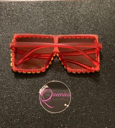 Red Red Rectangular Sunglasses With Tinted Lenses, Red Rectangular Sunglasses With Gradient Lenses, Red Rectangular Sunglasses With Mirrored Lenses, Red Plastic Sunglasses For Summer, Red Tinted Sunglasses As A Gift, Red Tinted Lenses Sunglasses As Gift, Red Rectangular Sunglasses For Summer, Trendy Red Sunglasses As Gift, Casual Red Rectangular Sunglasses